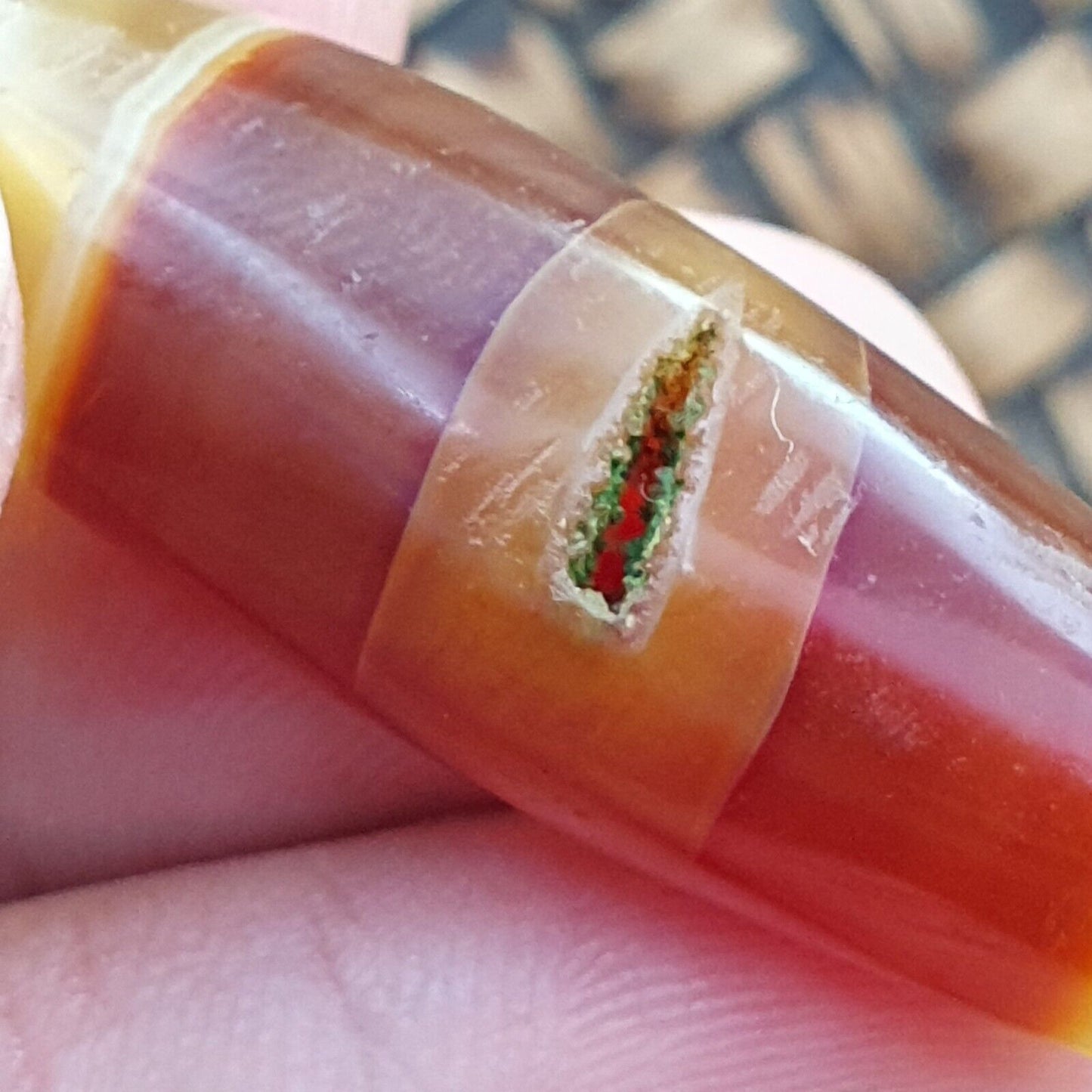 古董中東波斯瑪瑙天然 Druzy 眼瑪瑙珠 AMD-6