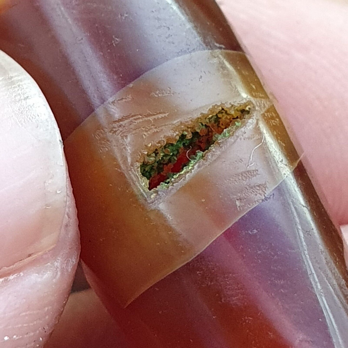 古董中東波斯瑪瑙天然 Druzy 眼瑪瑙珠 AMD-6