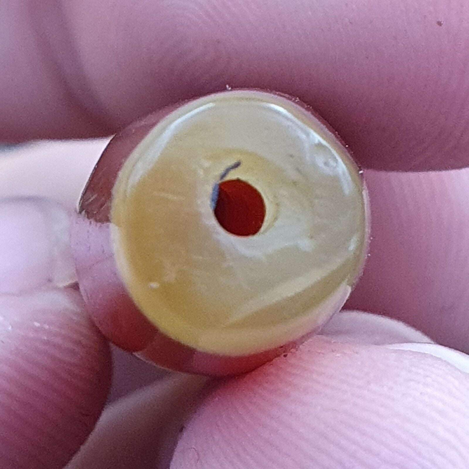 Antique Middle Eastern Persian Agate Natural Druzy Eye In Agate Bead AMD-6