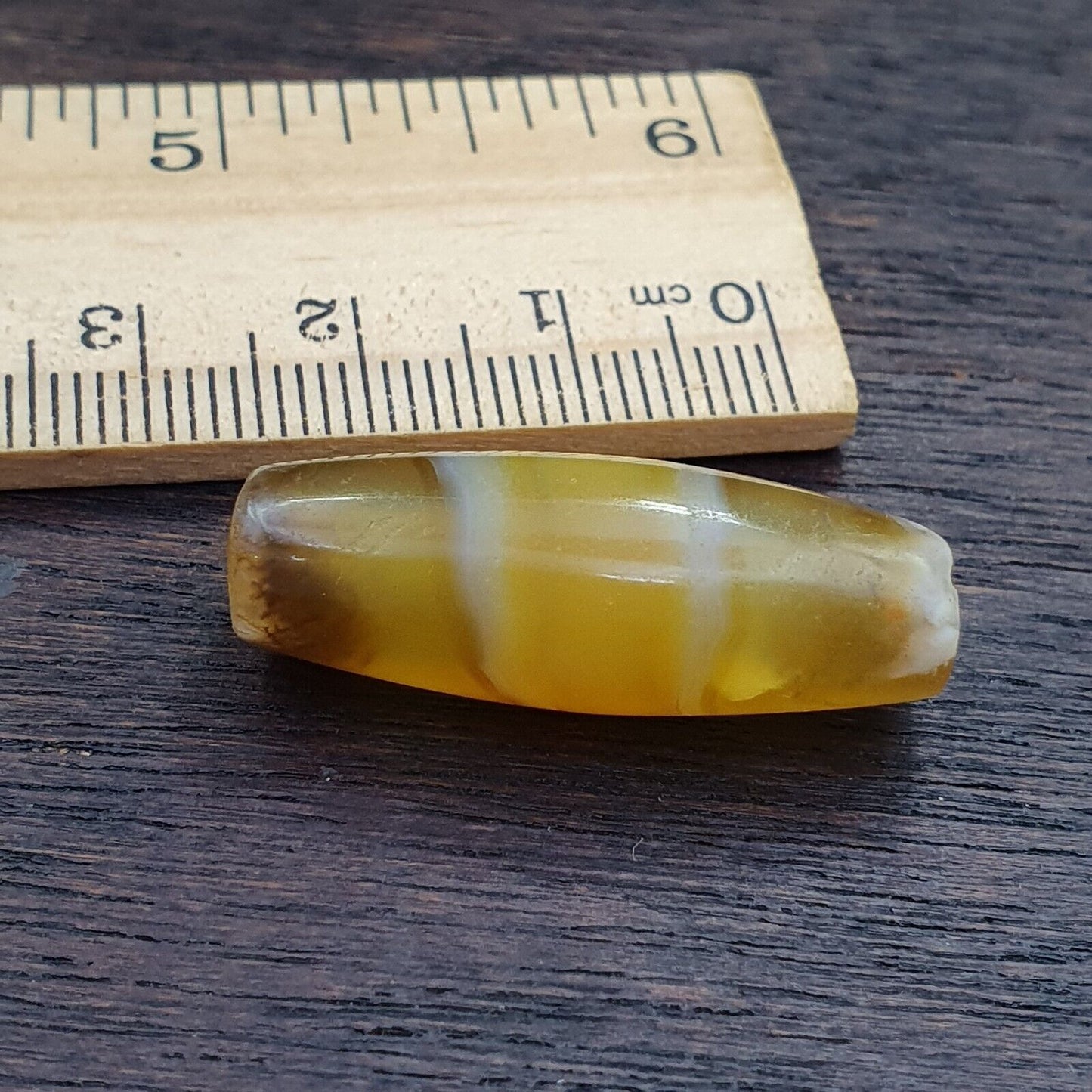 Antiker alter persischer Achat aus dem Nahen Osten, natürliche Augenachatperle AMD-8
