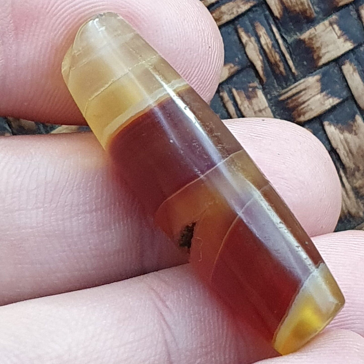 古董中東波斯瑪瑙天然 Druzy 眼瑪瑙珠 AMD-6