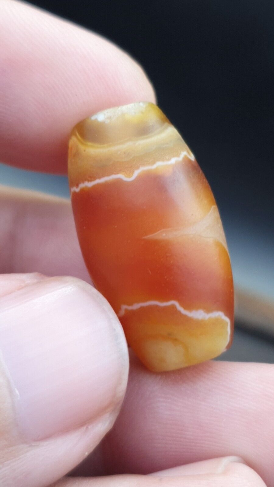Antique Old Middle Eastern Persian Agate Natural Pattern Agate Bead AMD-7