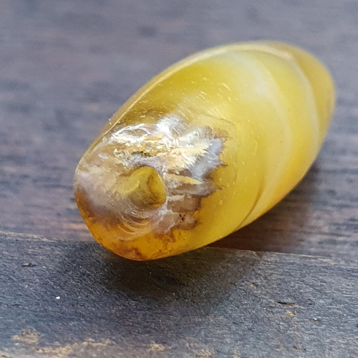 Antiker alter persischer Achat aus dem Nahen Osten, natürliche Augenachatperle AMD-8