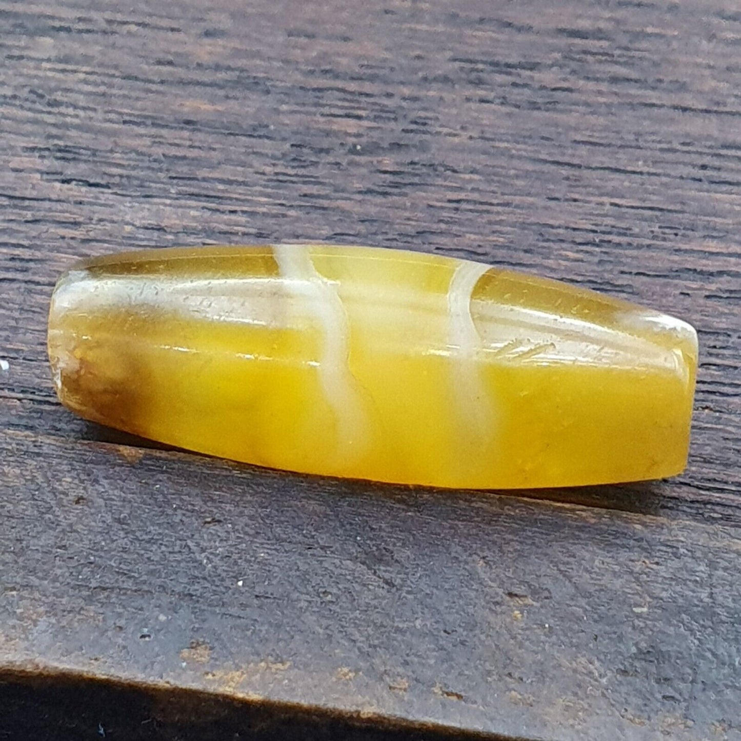 Antiker alter persischer Achat aus dem Nahen Osten, natürliche Augenachatperle AMD-8