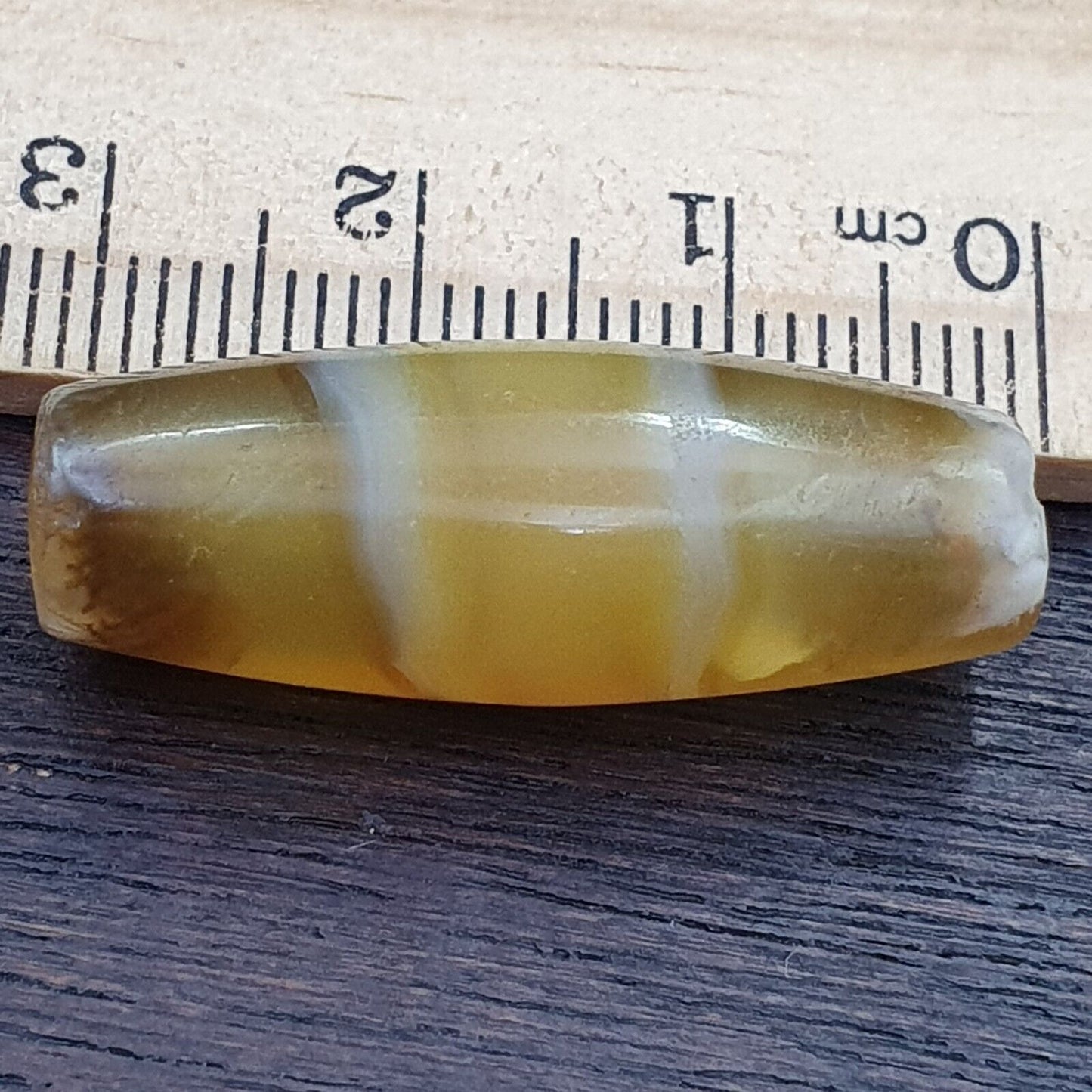 Antiker alter persischer Achat aus dem Nahen Osten, natürliche Augenachatperle AMD-8