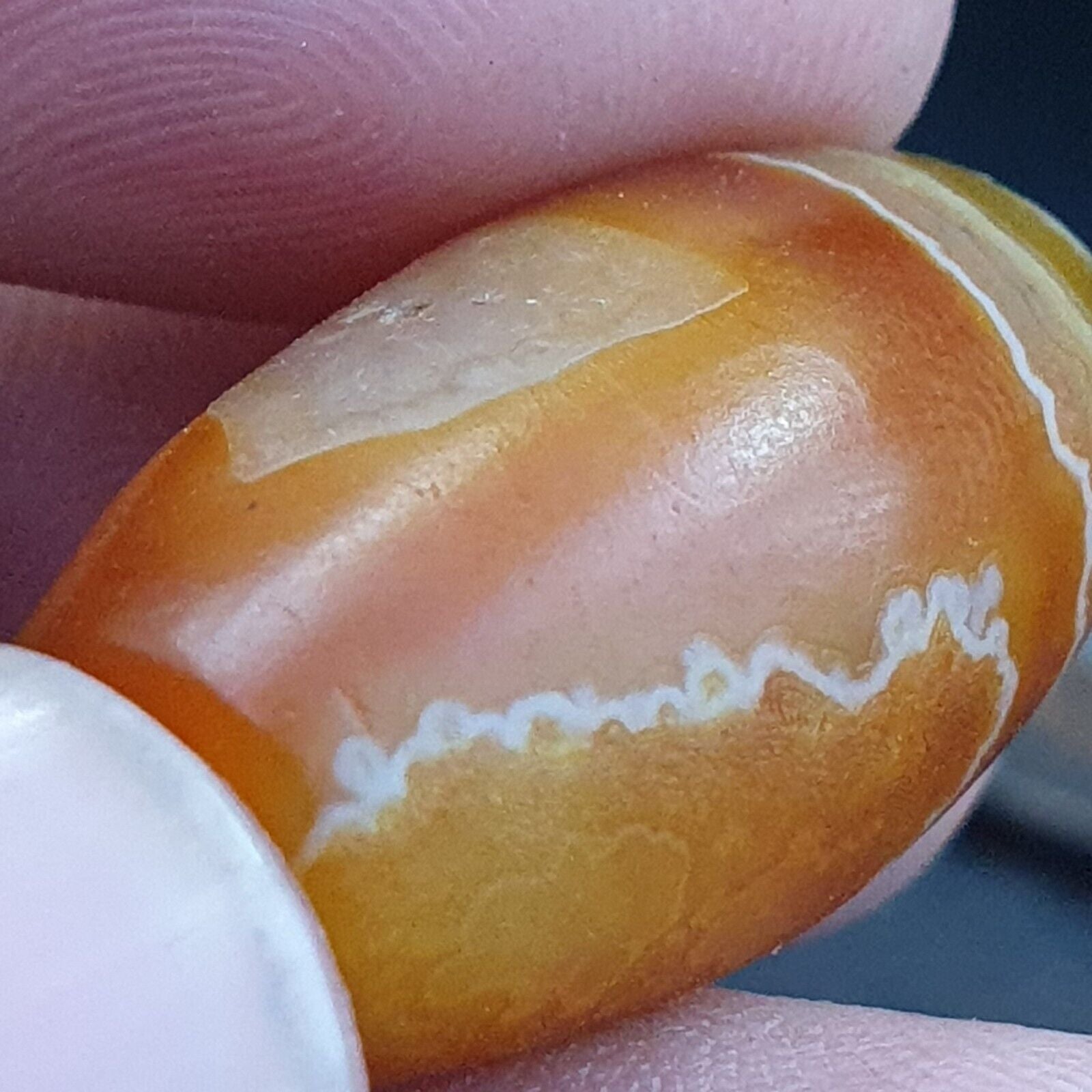 Antique Old Middle Eastern Persian Agate Natural Pattern Agate Bead AMD-7