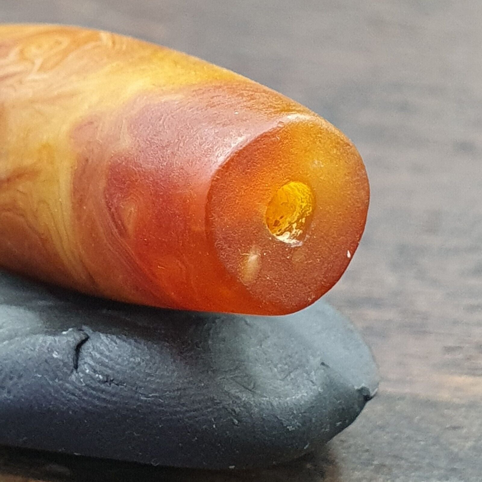 Antique Middle Eastern Persian Agate Natural Druzy Eye In Agate Bead AMD-5