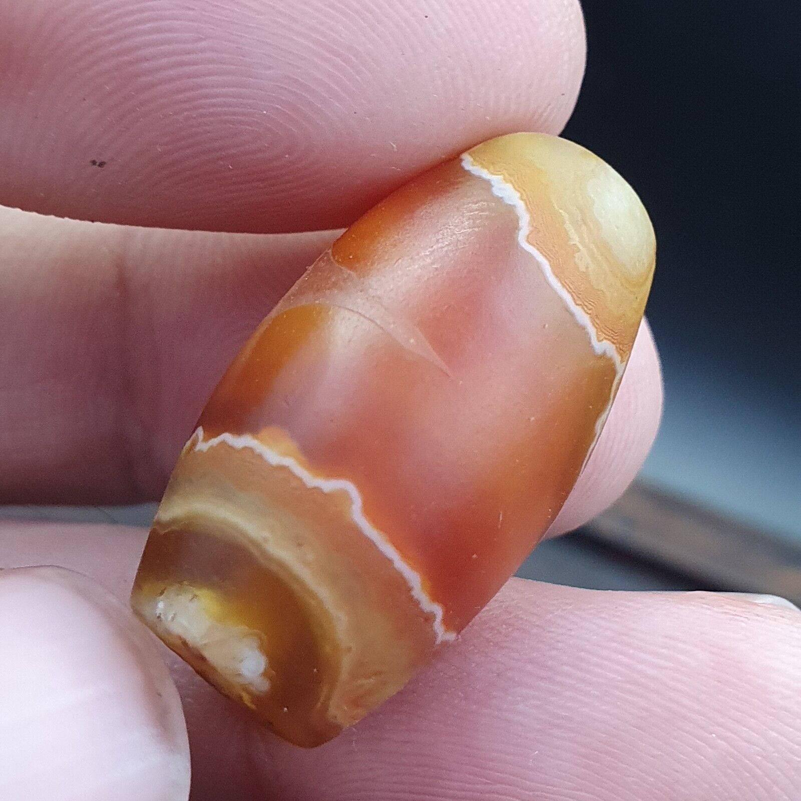 Antique Old Middle Eastern Persian Agate Natural Pattern Agate Bead AMD-7