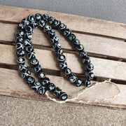 Vintage Venerano Art Eye Pattern Beads 12-13MM Glass Beads Necklace