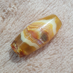 Antique Old Yemeni Eye Agate Middle Eastern Yellow Agate Bead AMD-14