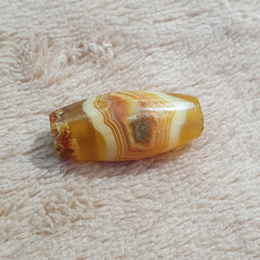 Antique Old Yemeni Eye Agate Middle Eastern Yellow Agate Bead AMD-14