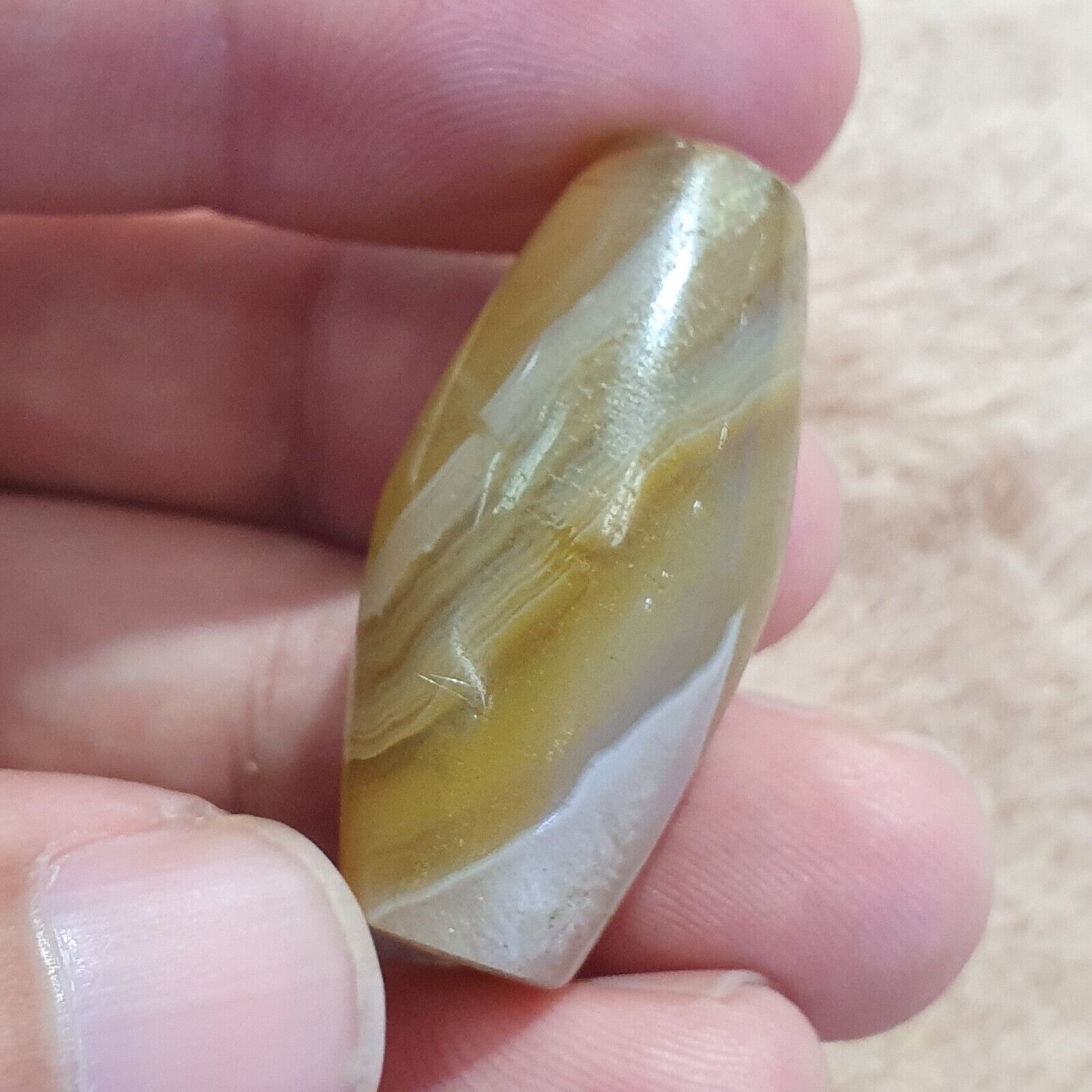 Antique Old Yemeni Eye Agate Middle Eastern Agate Bead AMD-16