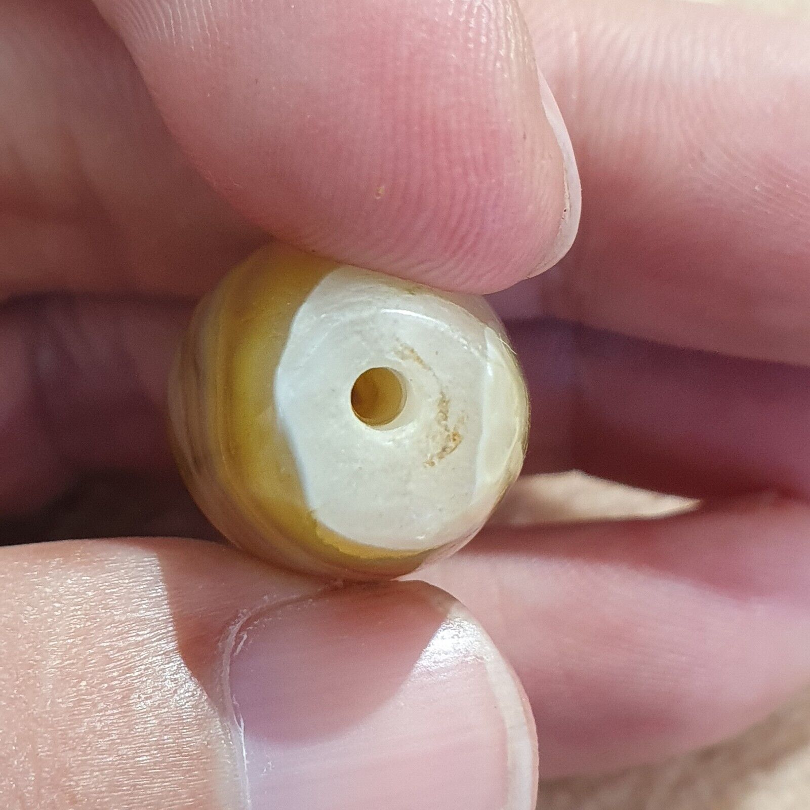Antique Old Yemeni Eye Agate Middle Eastern Agate Bead AMD-16
