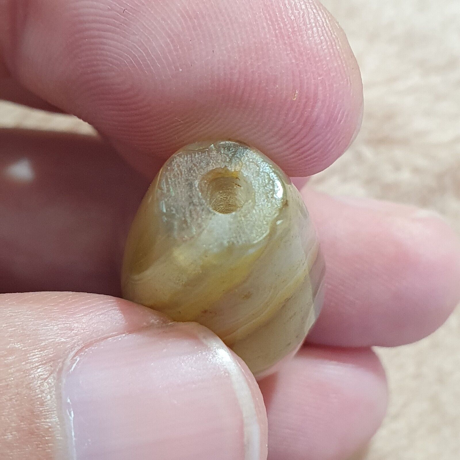 Antique Old Yemeni Eye Agate Middle Eastern Agate Bead AMD-16
