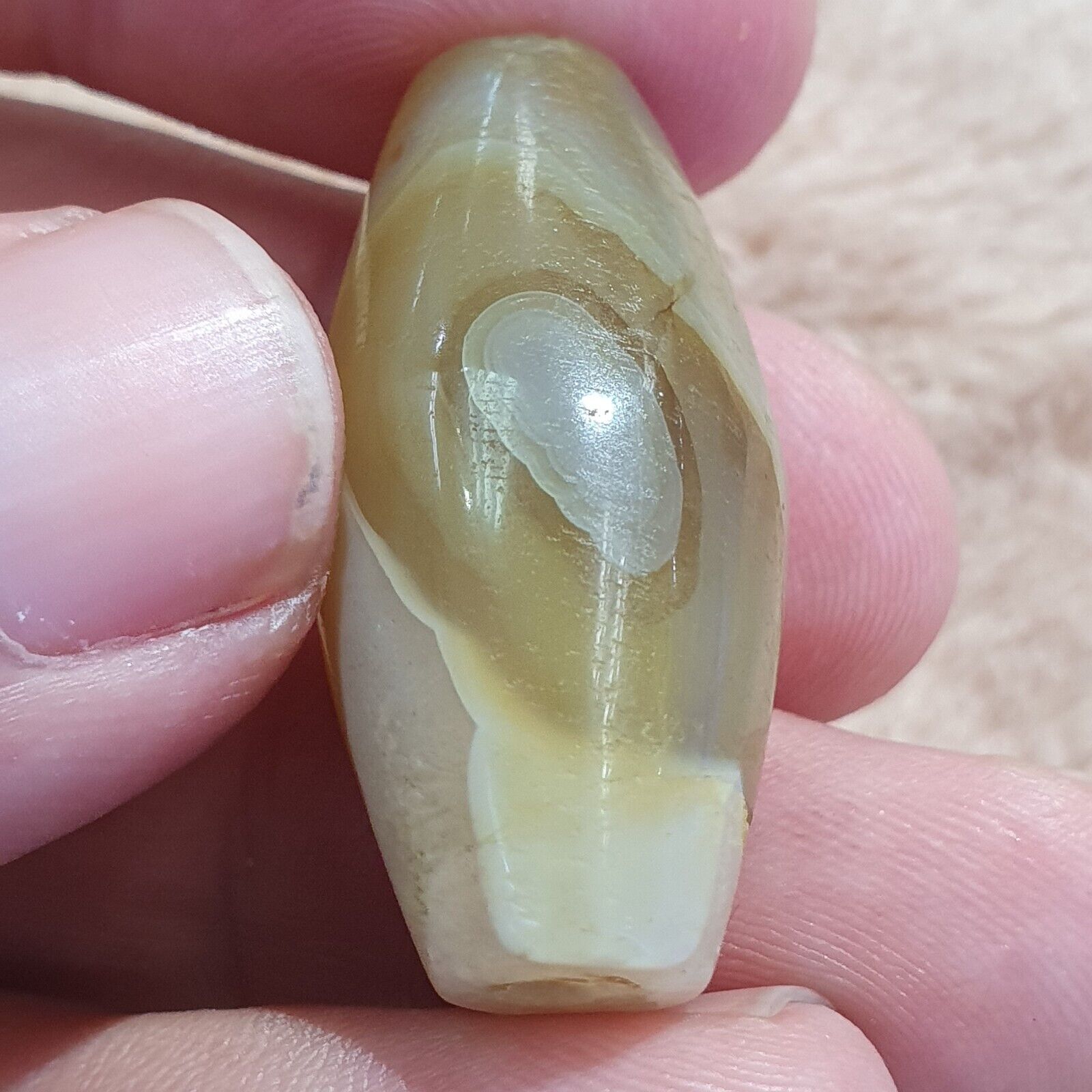 Antique Old Yemeni Eye Agate Middle Eastern Agate Bead AMD-16