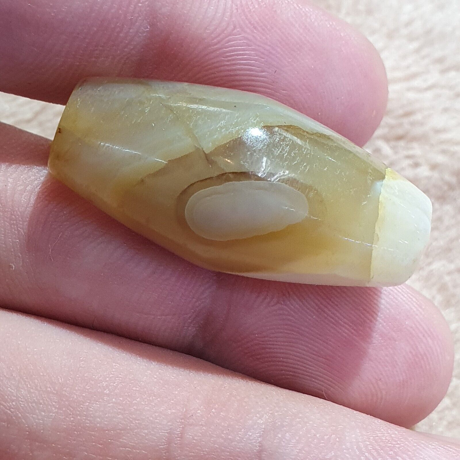 Antique Old Yemeni Eye Agate Middle Eastern Agate Bead AMD-16