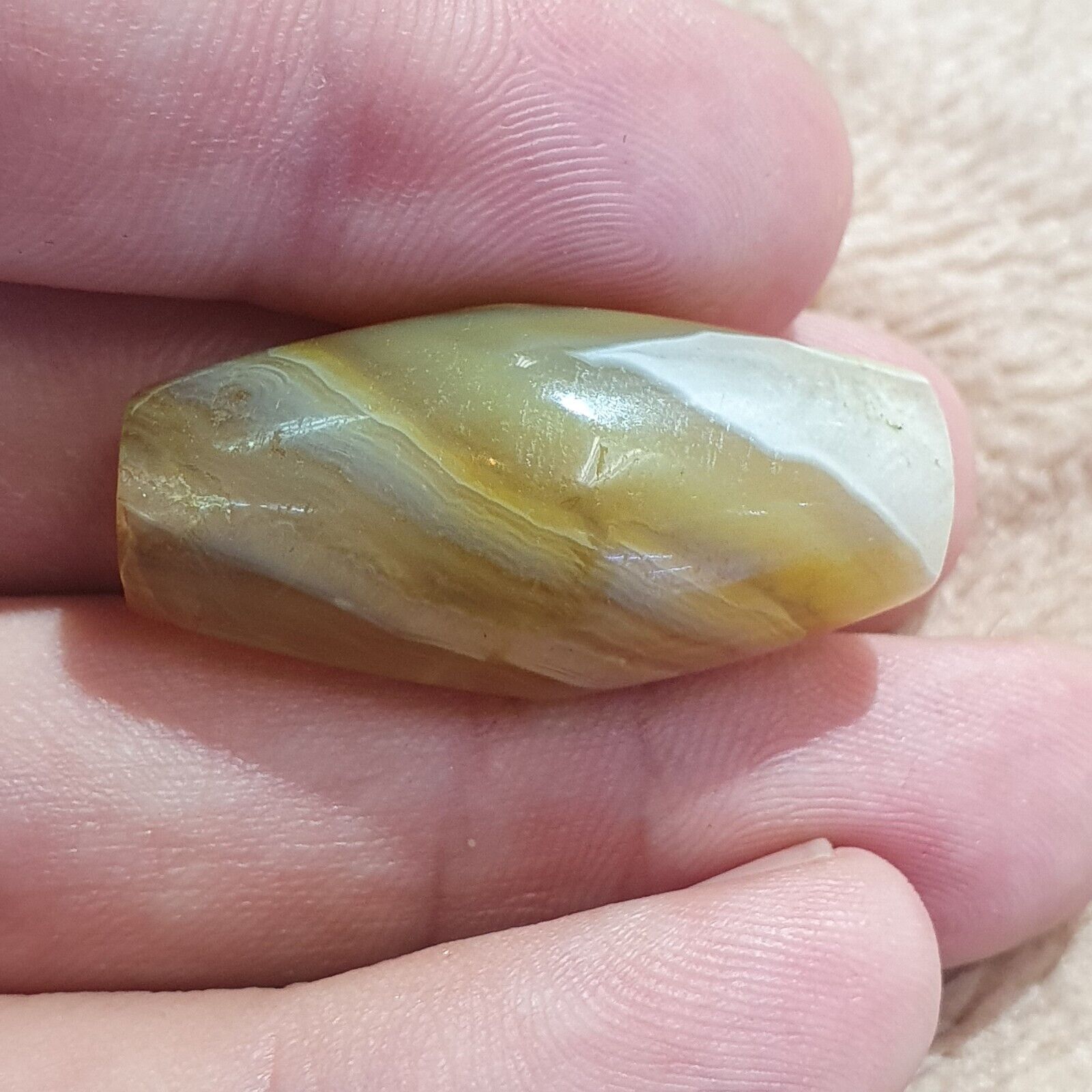 Antique Old Yemeni Eye Agate Middle Eastern Agate Bead AMD-16