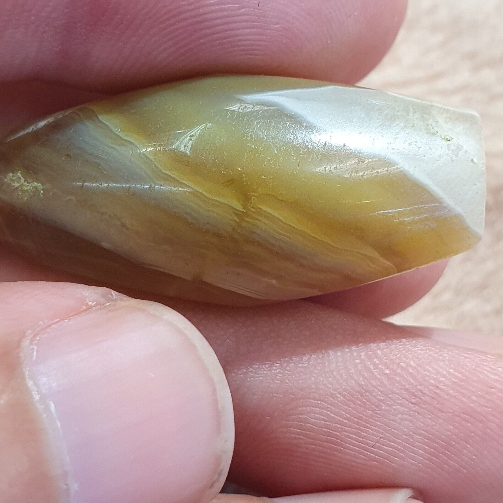 Antique Old Yemeni Eye Agate Middle Eastern Agate Bead AMD-16