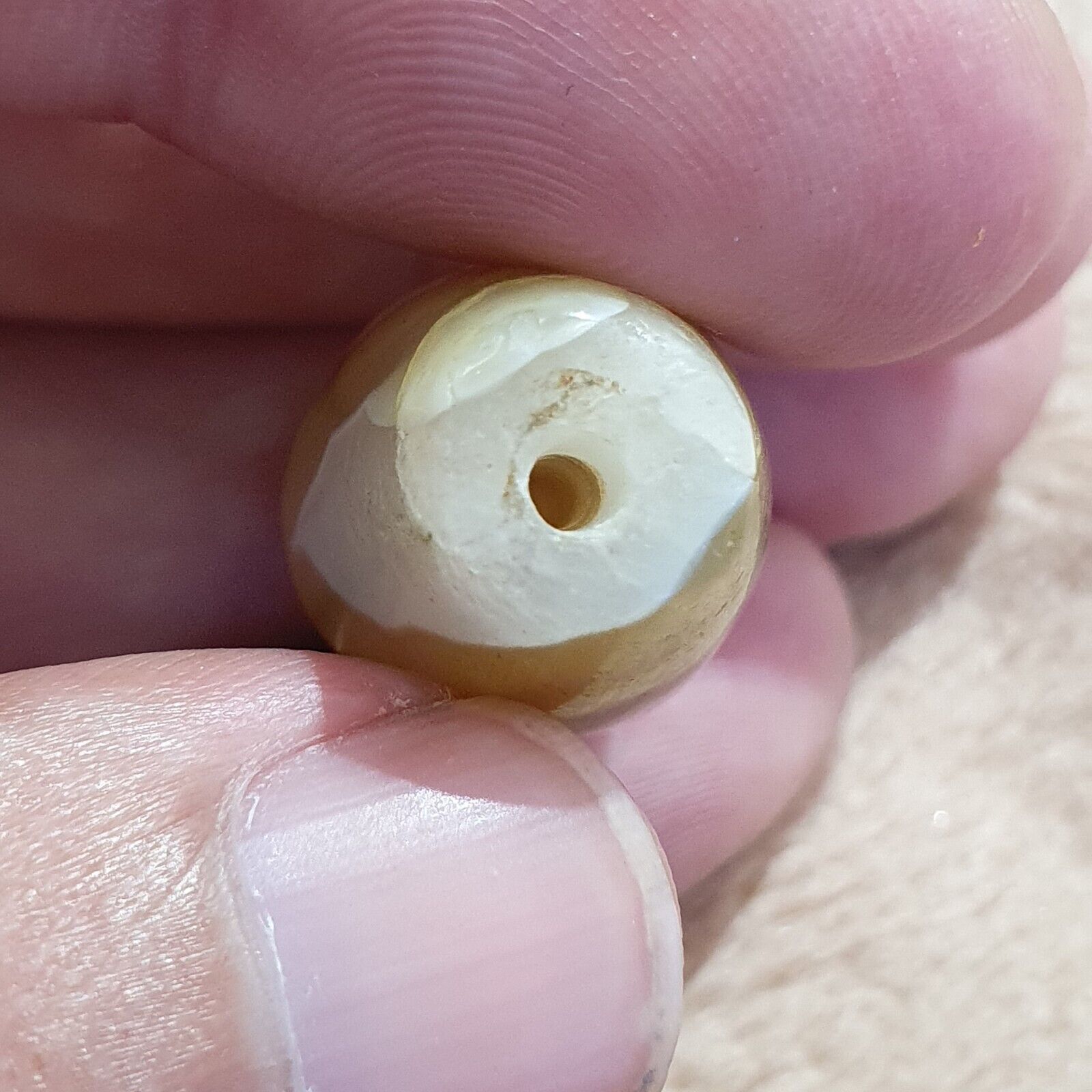 Antique Old Yemeni Eye Agate Middle Eastern Agate Bead AMD-16