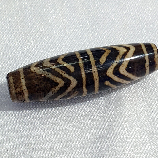 Vintage South Asian Burma Old Pumtek pyu beads petrified Wood Stone bead