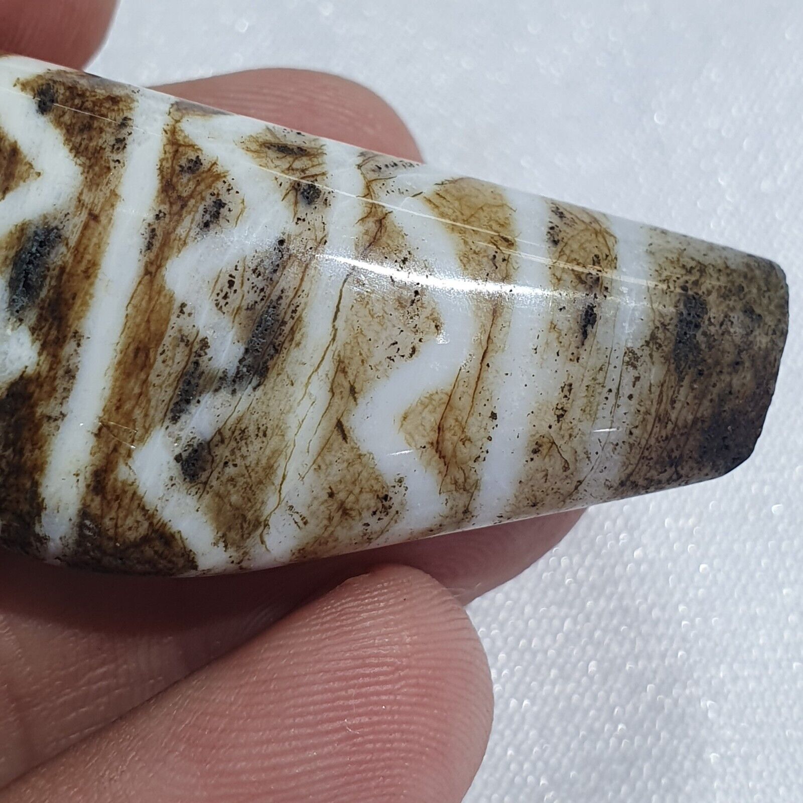 Vintage South Asian Burma Old Pumtek pyu beads Antique Stone bead Pendant -L5