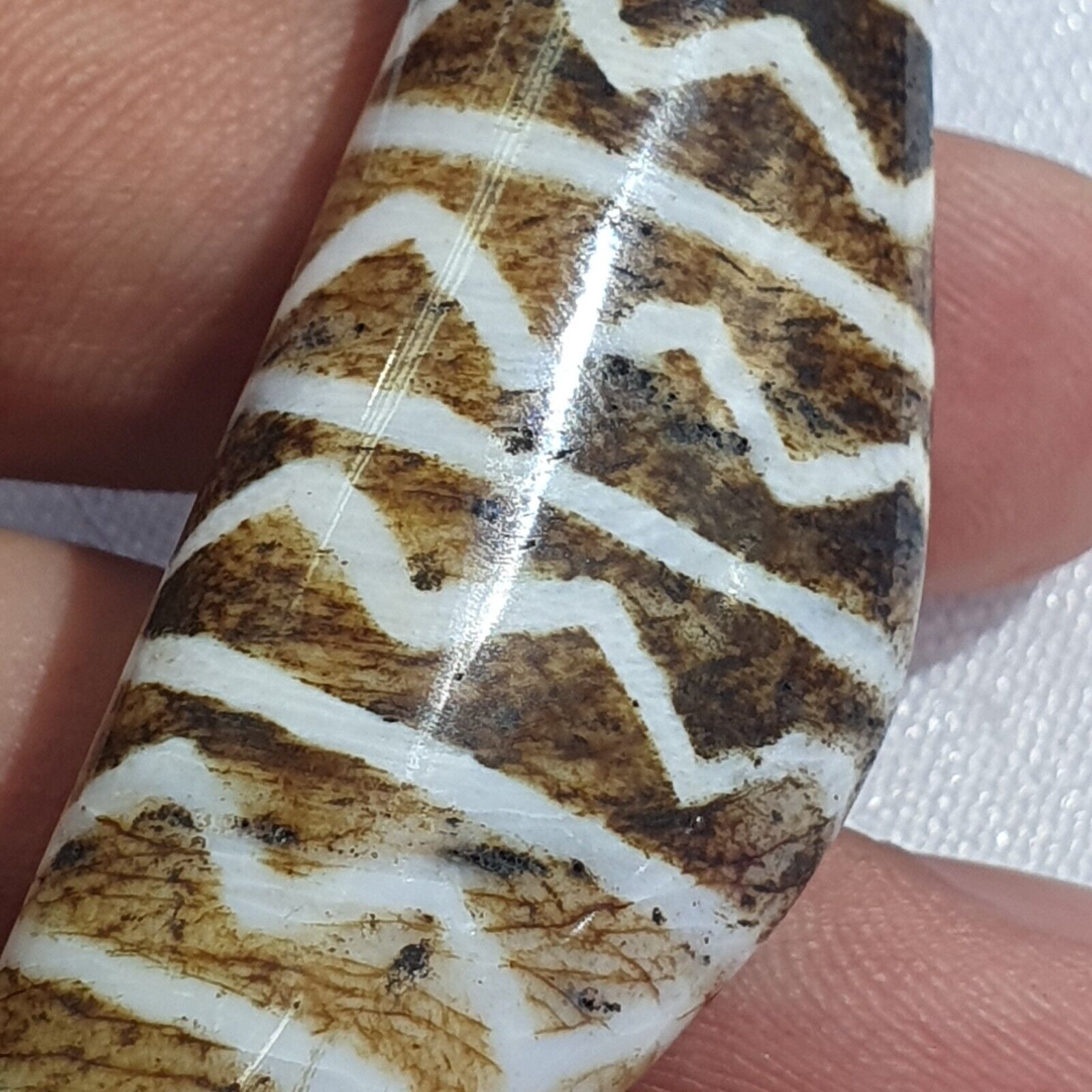 Vintage South Asian Burma Old Pumtek pyu beads Antique Stone bead Pendant -L5