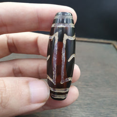 Huge Vintage HIMALAYAN Tibetan Etched Agate Large bead Decorated bead