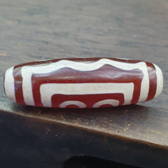Antique HIMALAYAN Indo Tibetan Central Asian Etched Agate bead