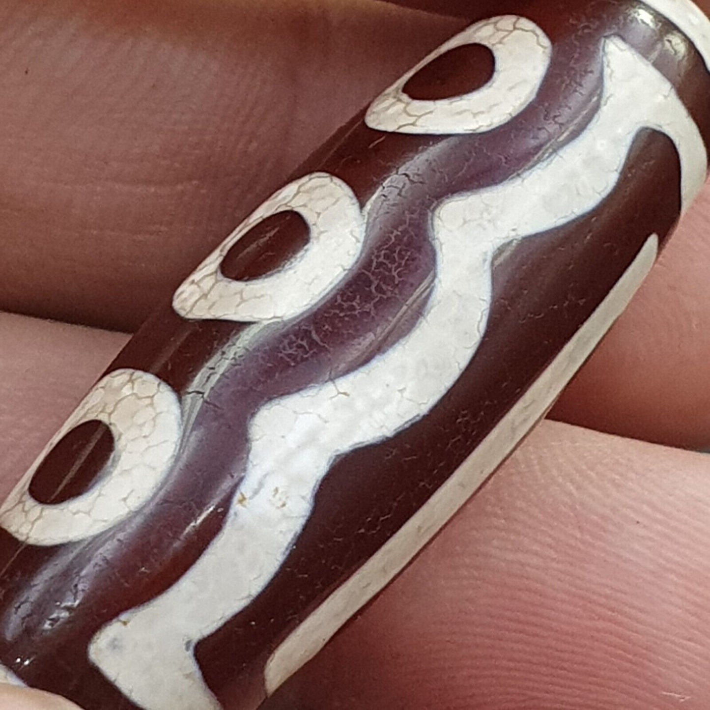 古董喜馬拉雅印度西藏中亞蝕刻瑪瑙珠