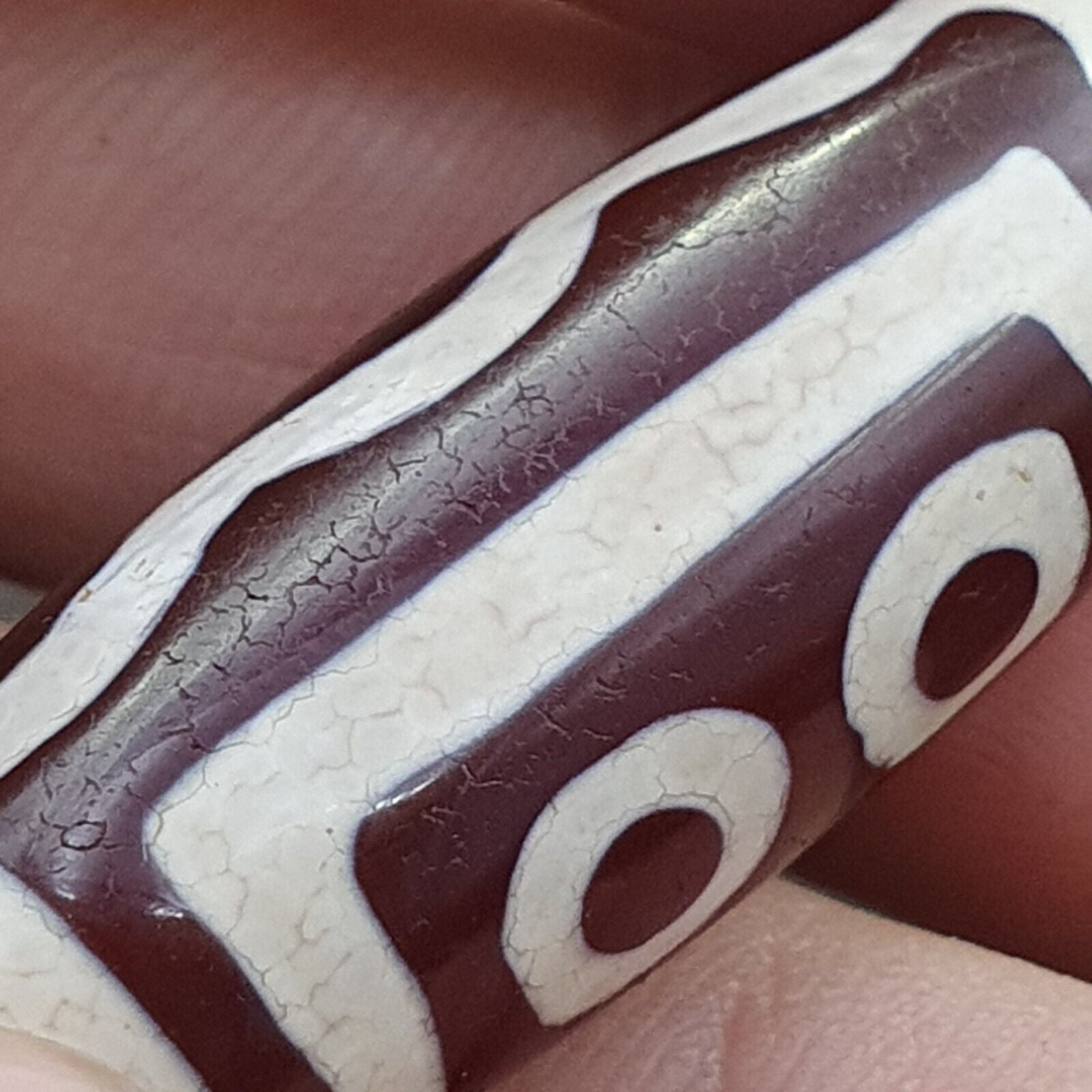 Antique HIMALAYAN Indo Tibetan Central Asian Etched Agate bead