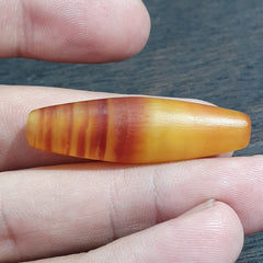 Antique Old Yemeni Eye Agate Middle Eastern Yellow Agate Bead AMD-30