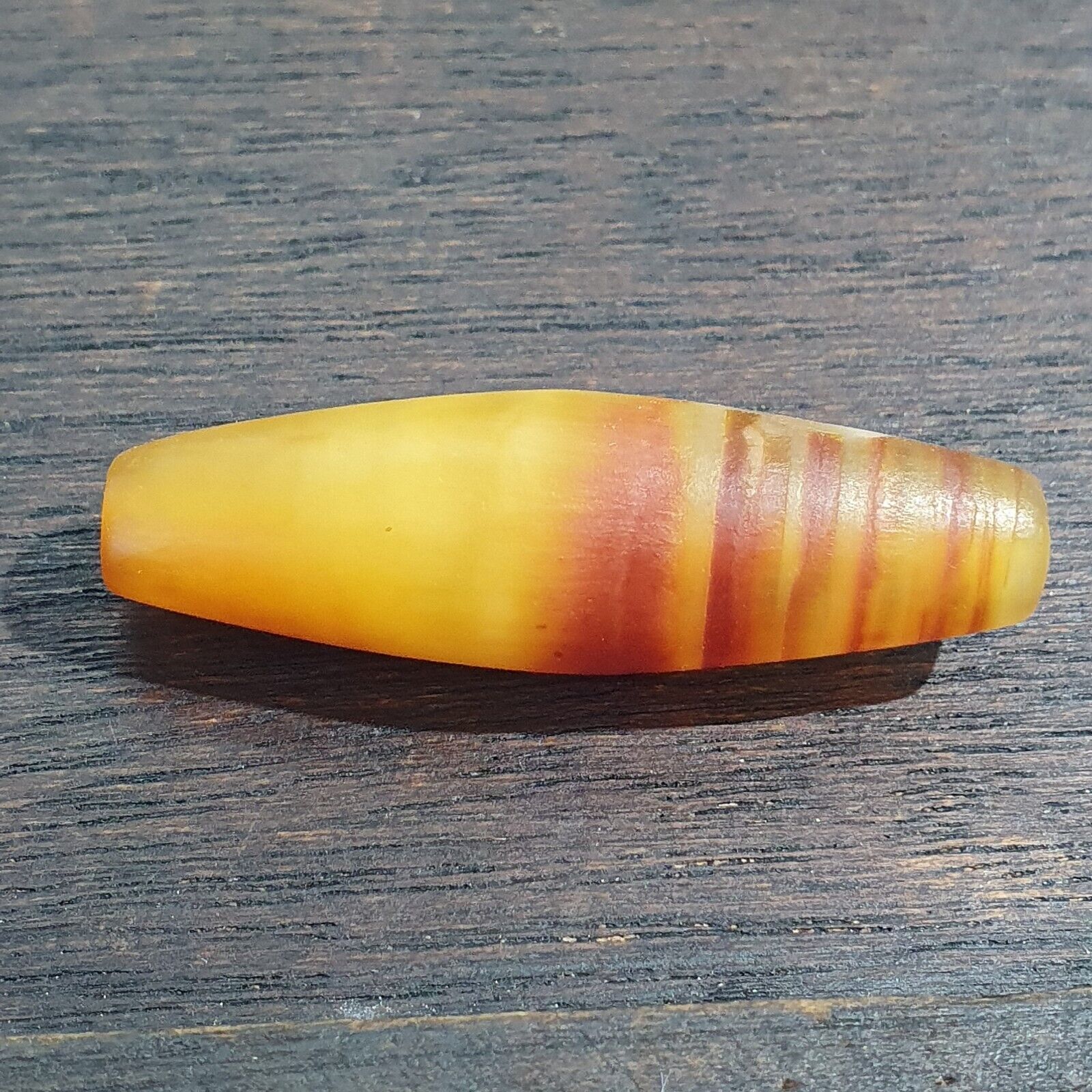 Antique Old Yemeni Eye Agate Middle Eastern Yellow Agate Bead AMD-30