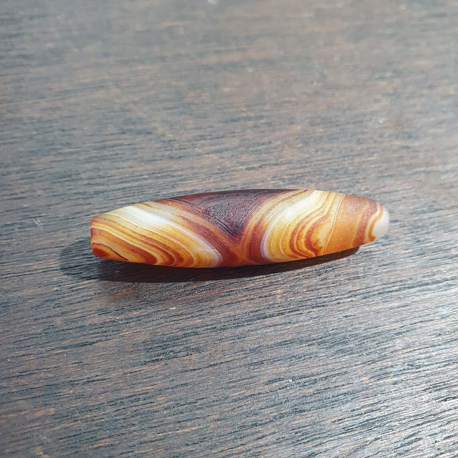 Antique Old Yemeni Eye Agate Middle Eastern Yellow Agate Bead AMD-33