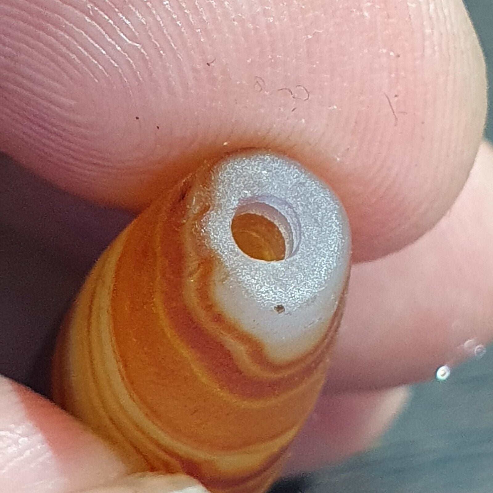 Antique Old Yemeni Eye Agate Middle Eastern Yellow Agate Bead AMD-33