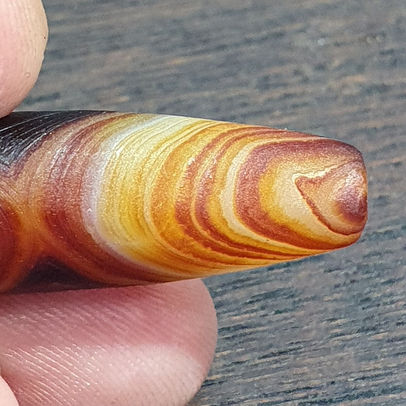 Antique Old Yemeni Eye Agate Middle Eastern Yellow Agate Bead AMD-33