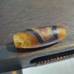 Antique Old Yemeni Eye Agate Middle Eastern Yellow Agate Bead AMD-34