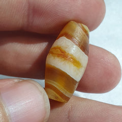 Antique Old Yemeni Eye Agate Middle Eastern Yellow Agate Bead AMD-32
