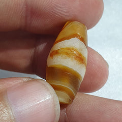 Antique Old Yemeni Eye Agate Middle Eastern Yellow Agate Bead AMD-32