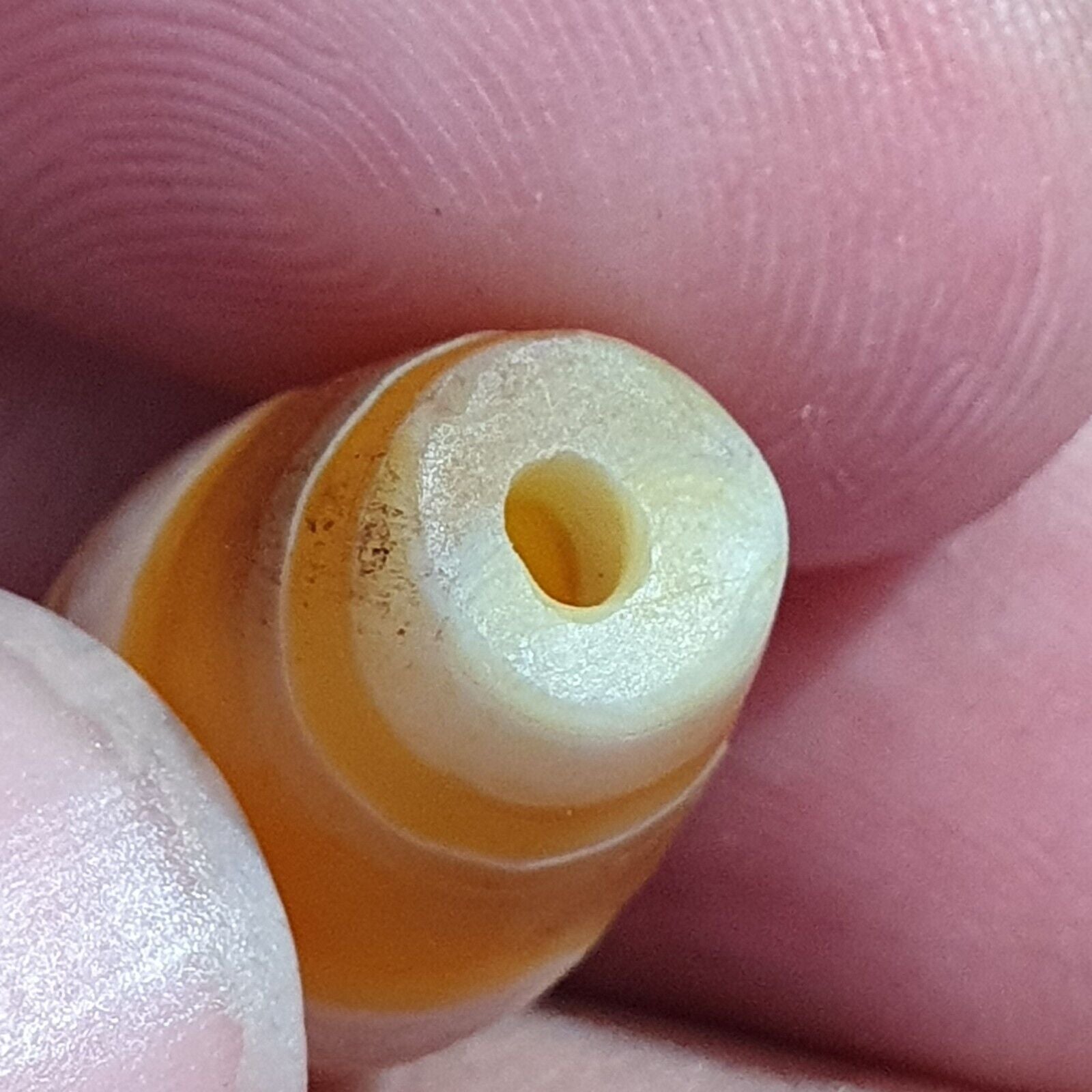 Antique Old Yemeni Eye Agate Middle Eastern Yellow Agate Bead AMD-32