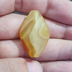 Antique Old Yemeni Eye Agate Middle Eastern Yellow Agate Bead AMD-30
