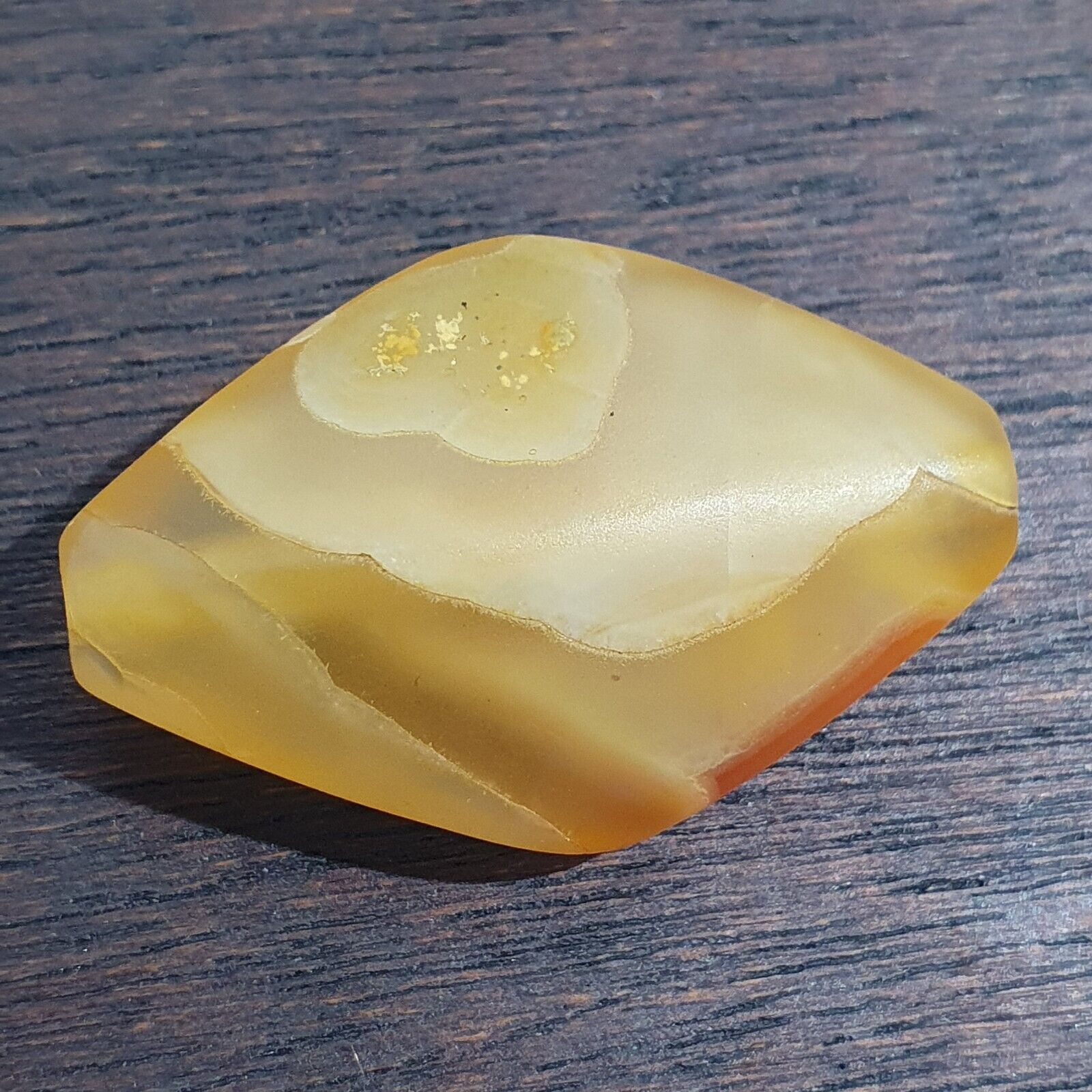 Antique Old Yemeni Eye Agate Middle Eastern Yellow Agate Bead AMD-30