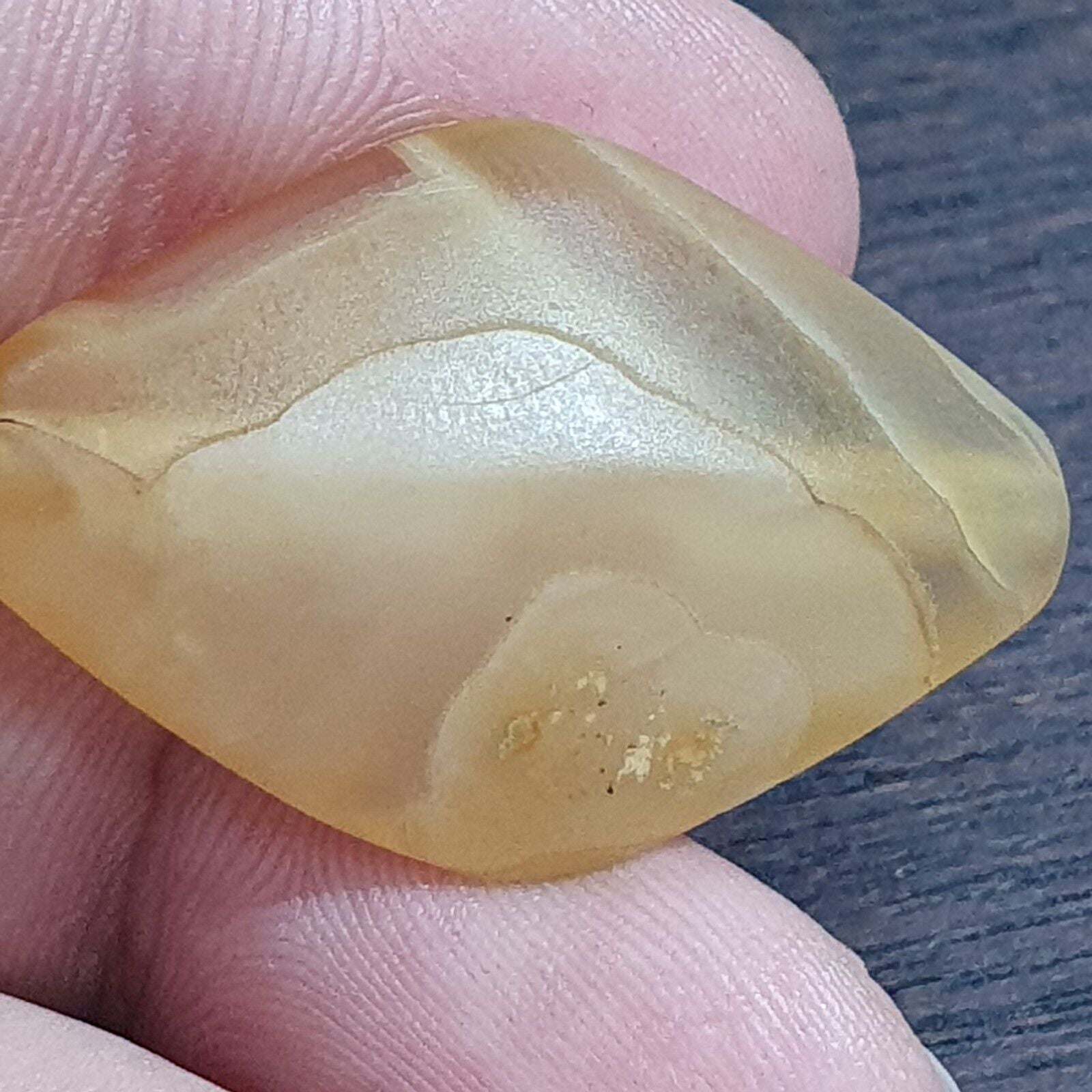 Antique Old Yemeni Eye Agate Middle Eastern Yellow Agate Bead AMD-30