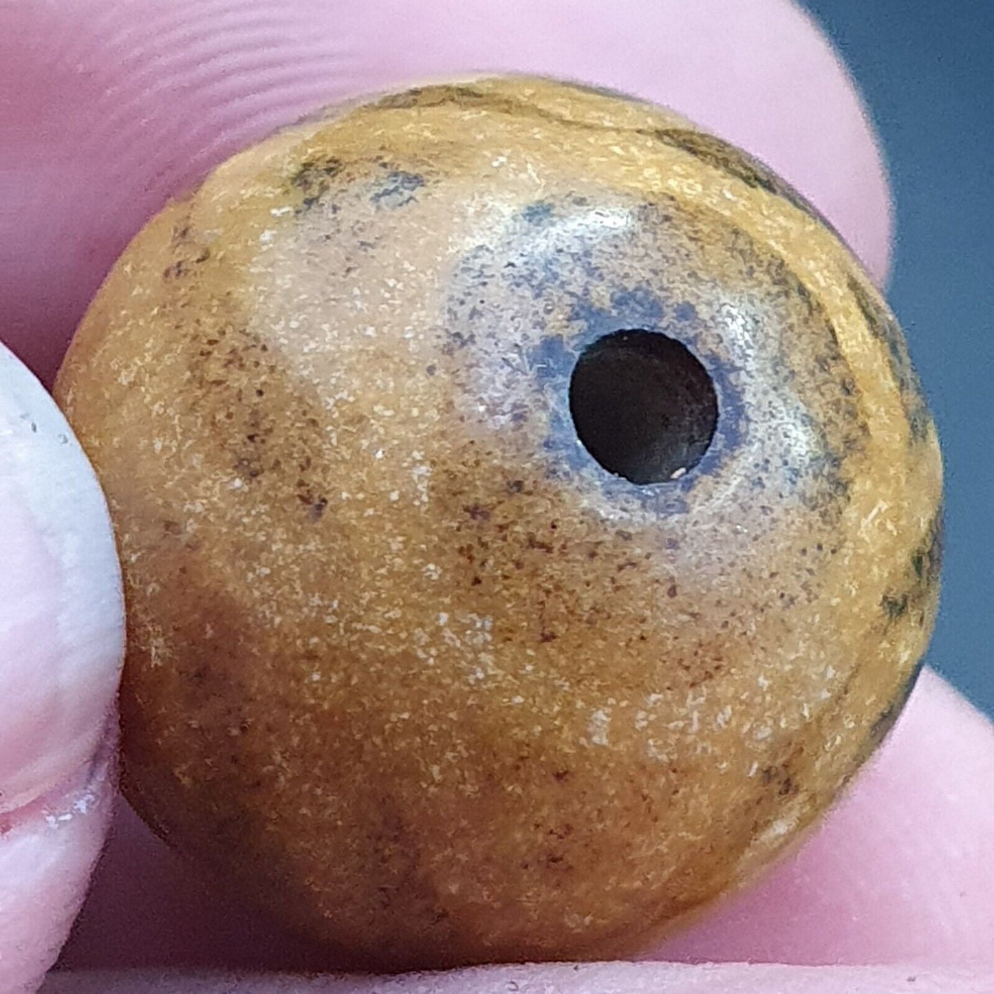 Südasiatische burmesische Antiquitäten Pumtek Pyu Perlen 20mm Lot 20 Perlen