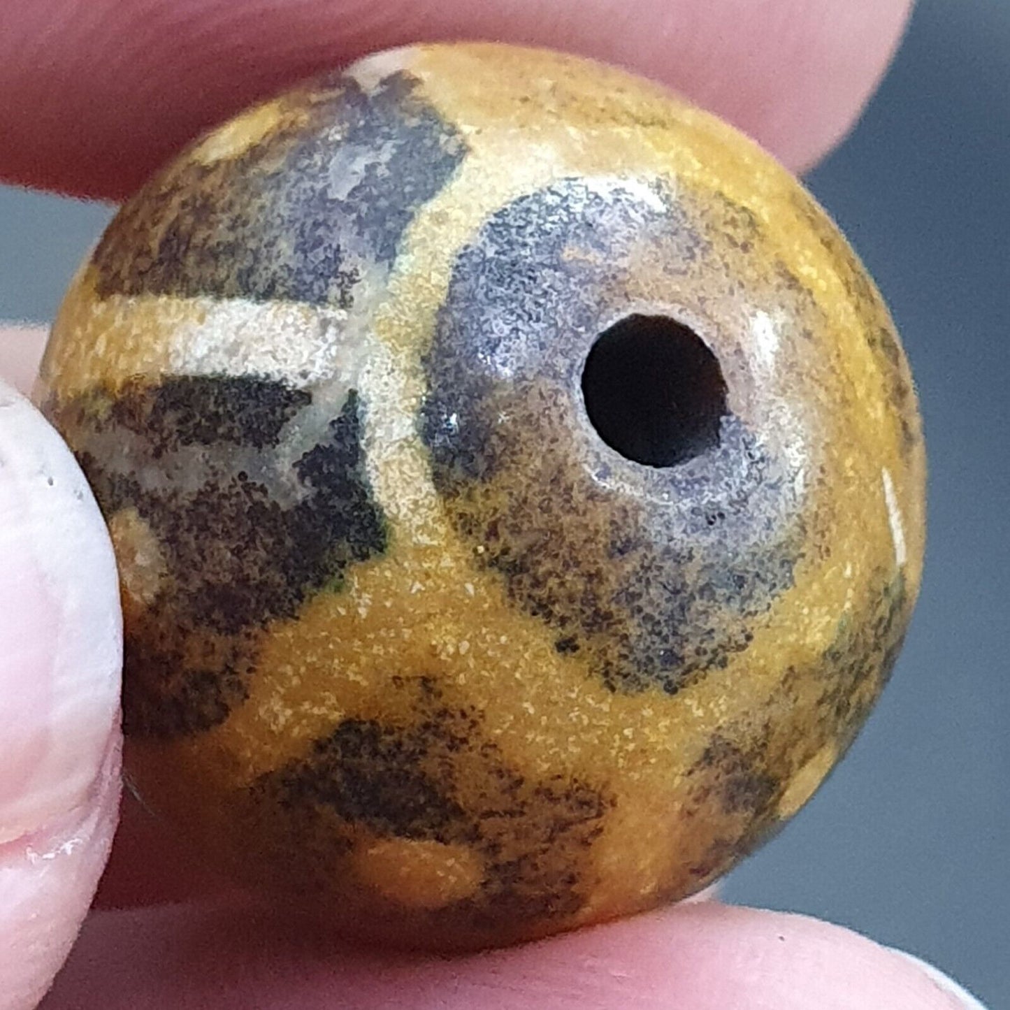 Südasiatische burmesische Antiquitäten Pumtek Pyu Perlen 20mm Lot 20 Perlen