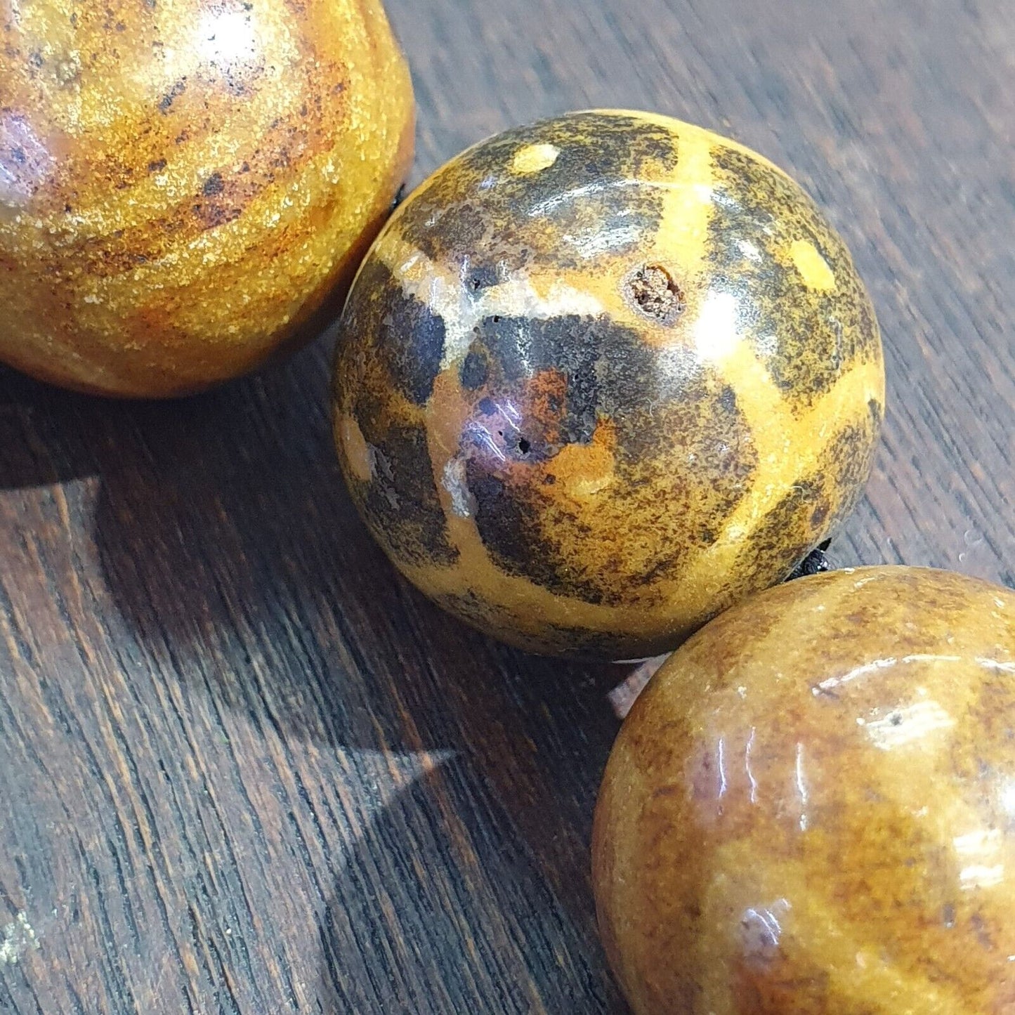 南亞緬甸古董 Pumtek Pyu 珠 20 - 22 毫米 批量 12 珠手鍊