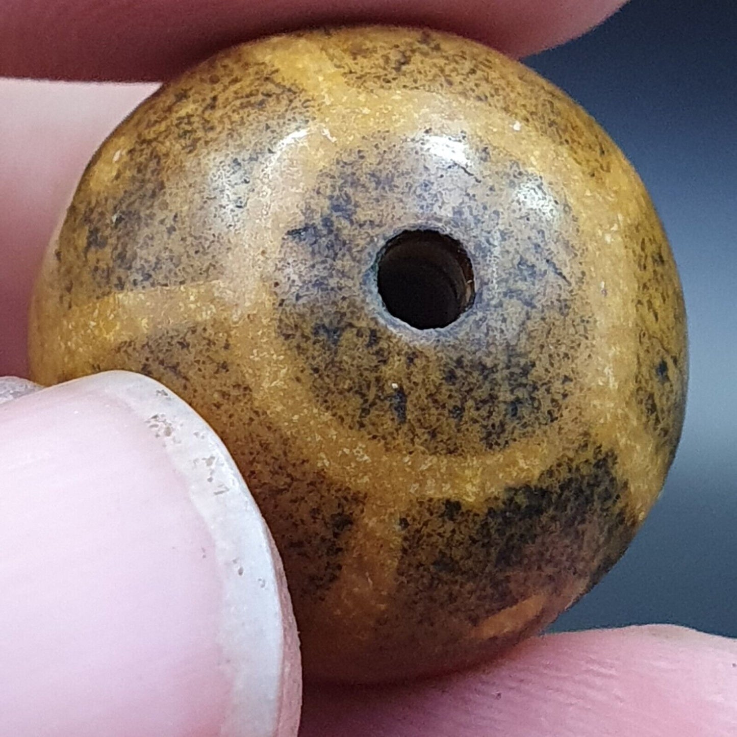Südasiatische burmesische Antiquitäten Pumtek Pyu Perlen 20mm Lot 20 Perlen
