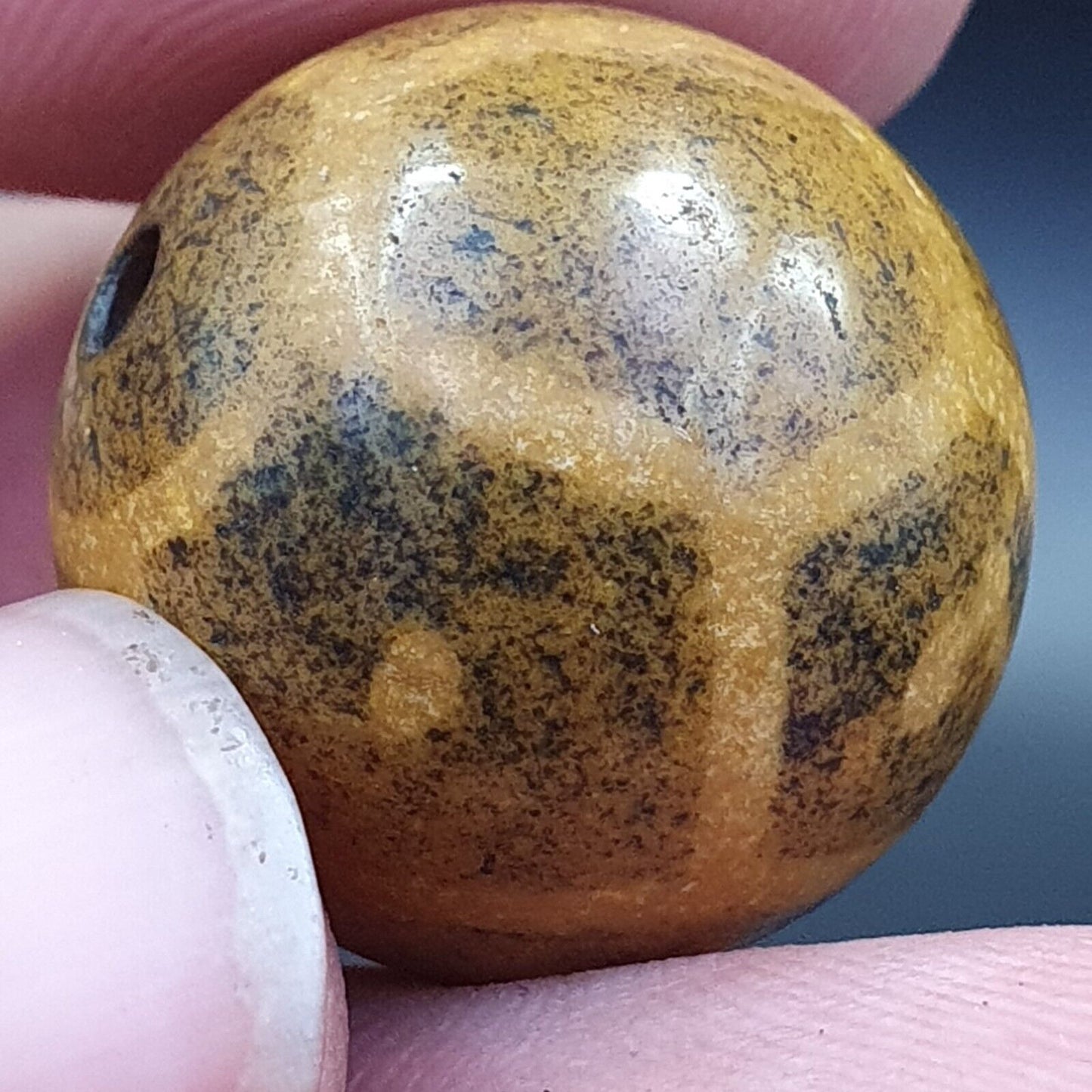 Südasiatische burmesische Antiquitäten Pumtek Pyu Perlen 20mm Lot 20 Perlen