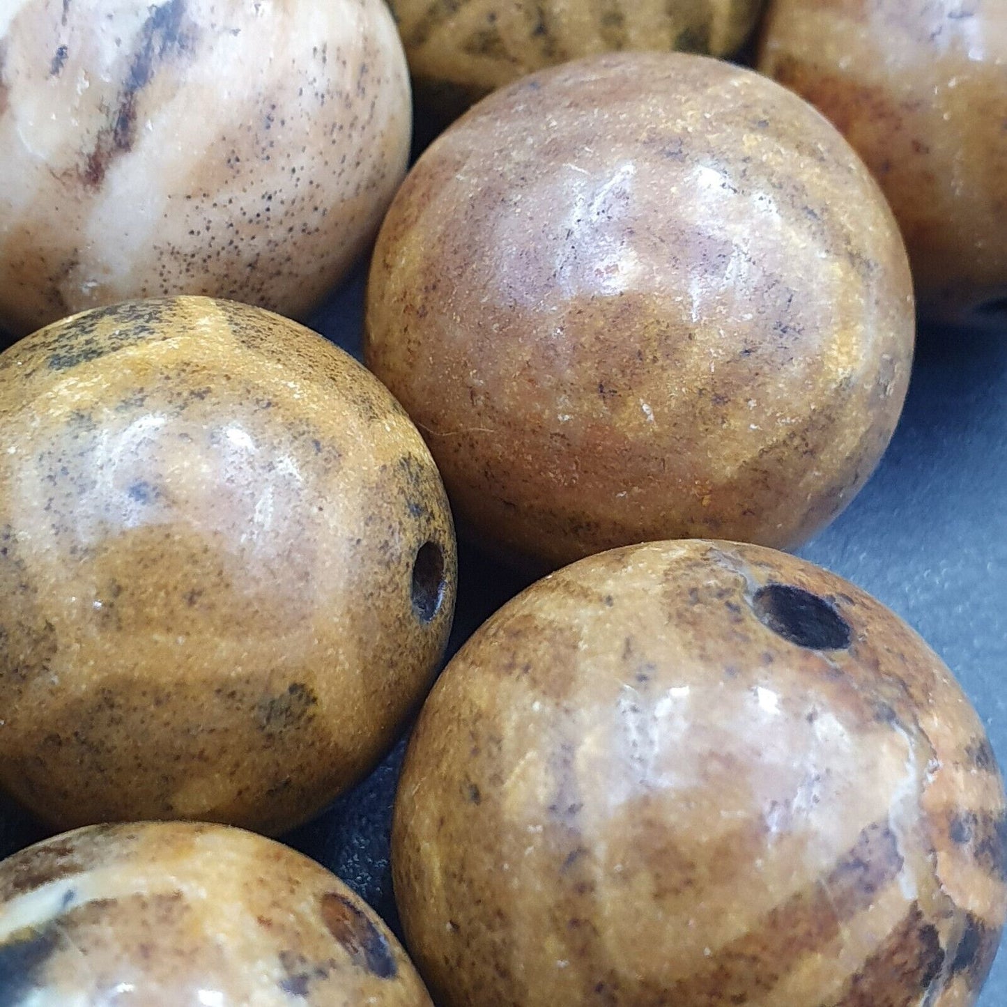 Südasiatische burmesische Antiquitäten Pumtek Pyu Perlen 20mm Lot 20 Perlen