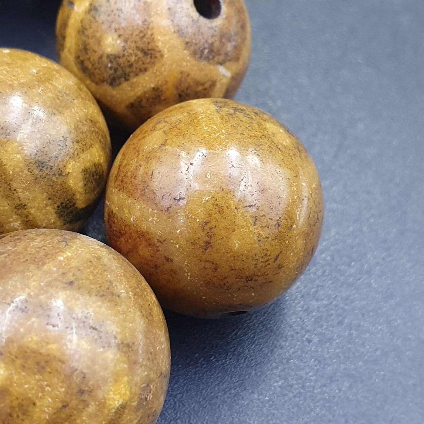 Südasiatische burmesische Antiquitäten Pumtek Pyu Perlen 20mm Lot 20 Perlen