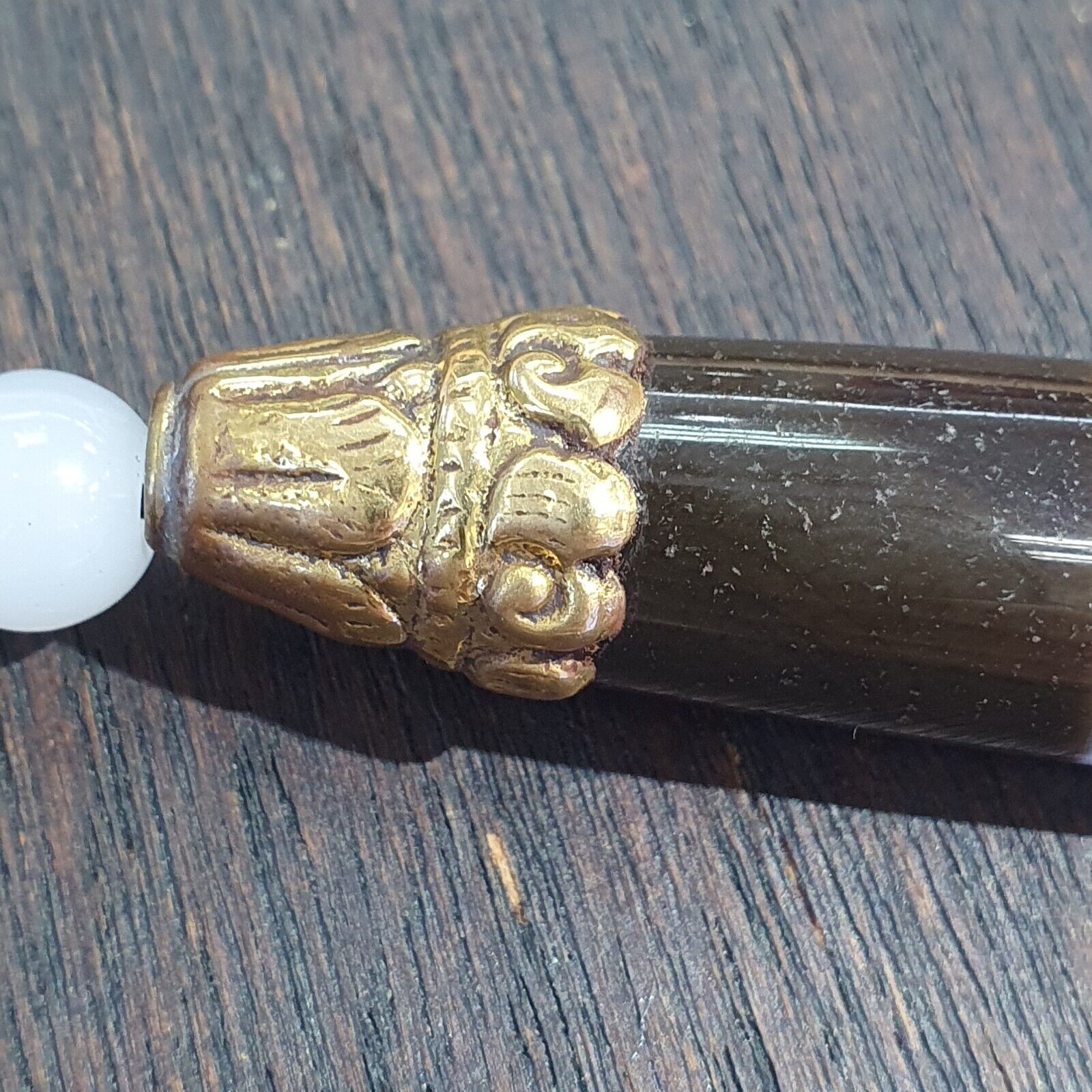 3 Stipes Lines Tibetan Silver Nepalese dzi Agate bead pendant Necklace